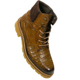 Rugged Crocodile Lace Boot