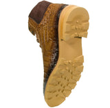 Rugged Crocodile Lace Boot