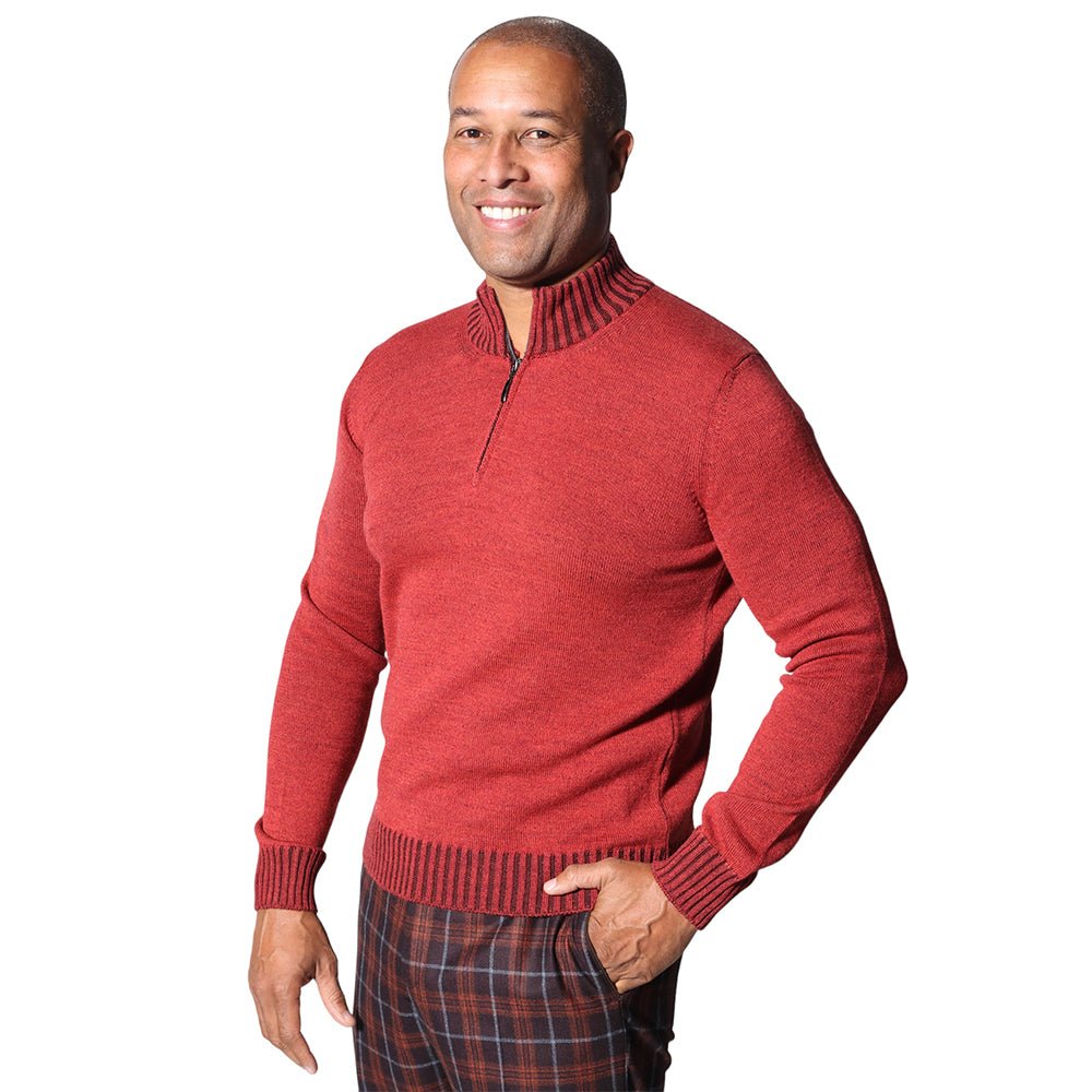 Zip Mock Neck Sweater