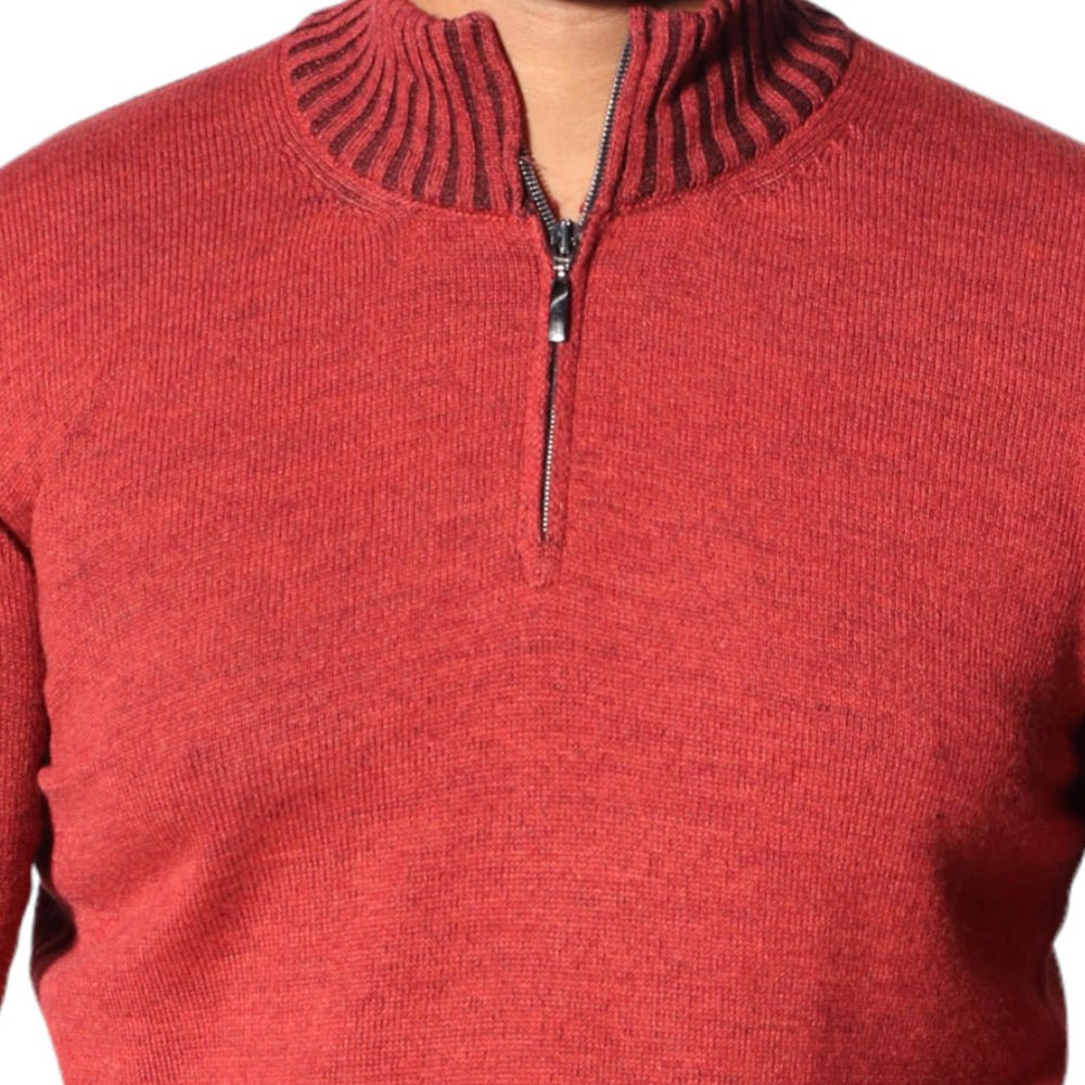 Zip Mock Neck Sweater