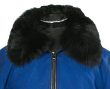 Fur Collar Wool Bomber Coat