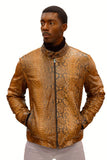 A fashionista with a unique style, wearing a Barya Python Jacket by Barya.