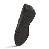 A pair of Mezlan Apron Ornament Loafers with a rubber sole and a comfort insole, showcased on a white background.